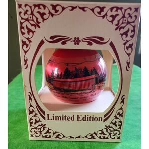 McGees Mills Covered Bridge Limited Edition Christmas Ornament Vintage 1991
